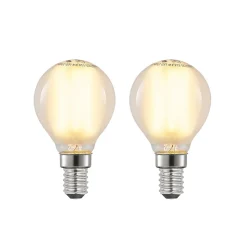 LED-dråbepære E14 4 W 2.700 K mat dæmpes, 2 stk