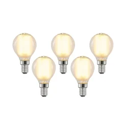 LED-dråbepære E14 4 W 2.700 K mat dæmpes, 5 stk