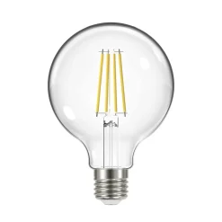 LED-filamentpære, E27, G95, 3,8W, 3000K, 806lm, 3 enheder
