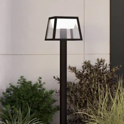 LED-gadelampe Altilia, højde 106 cm, sort, sensor