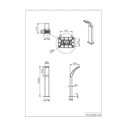 LED-gadelampe Beja, antracit, aluminium, højde 60 cm
