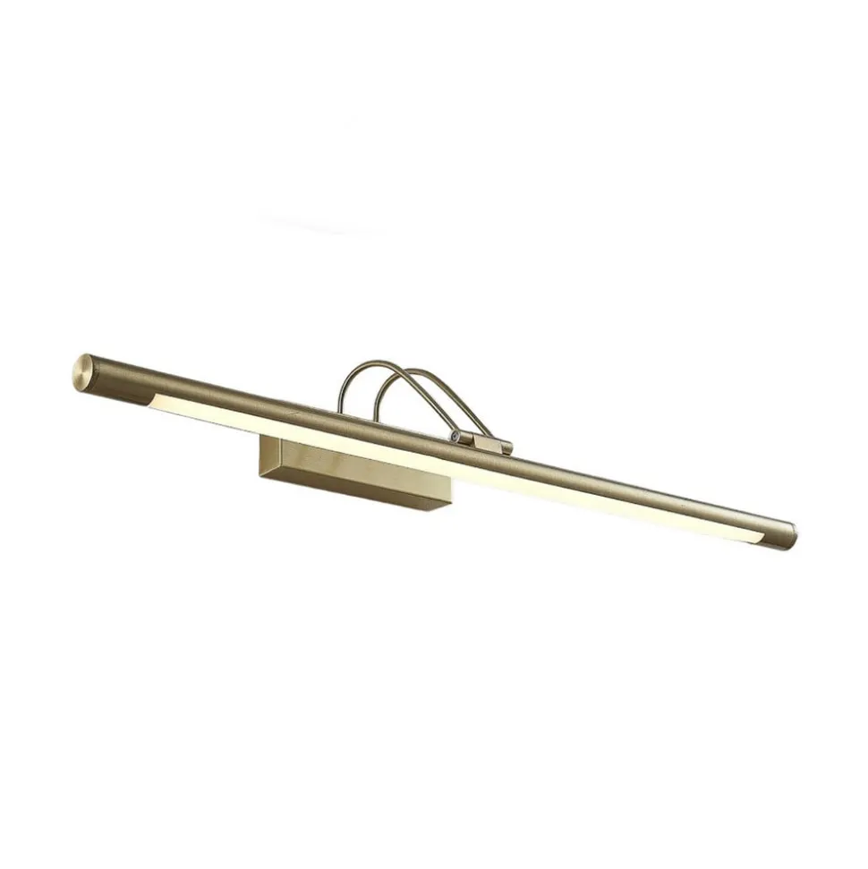 LED-gallerilampe Mailine med kontakt, messing