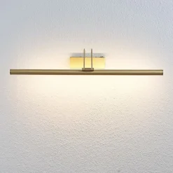 LED-gallerilampe Mailine med kontakt, messing