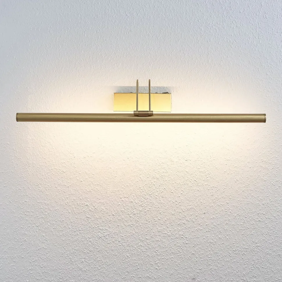 LED-gallerilampe Mailine med kontakt, messing