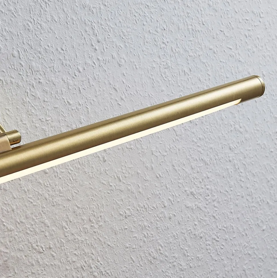 LED-gallerilampe Mailine med kontakt, messing