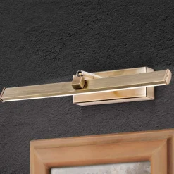 LED-gallerilampe Suren i antik messing, 30 cm