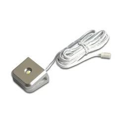 LED-glasclip, grå, plast, op/ned, stik