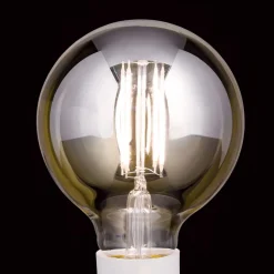 LED-globepære E27 G95 6 W ravgul 2.200 K, dæmpes