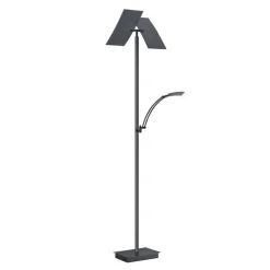 LED-gulvlampe Andy, 3 lyskilder, antracit, CCT, dæmper