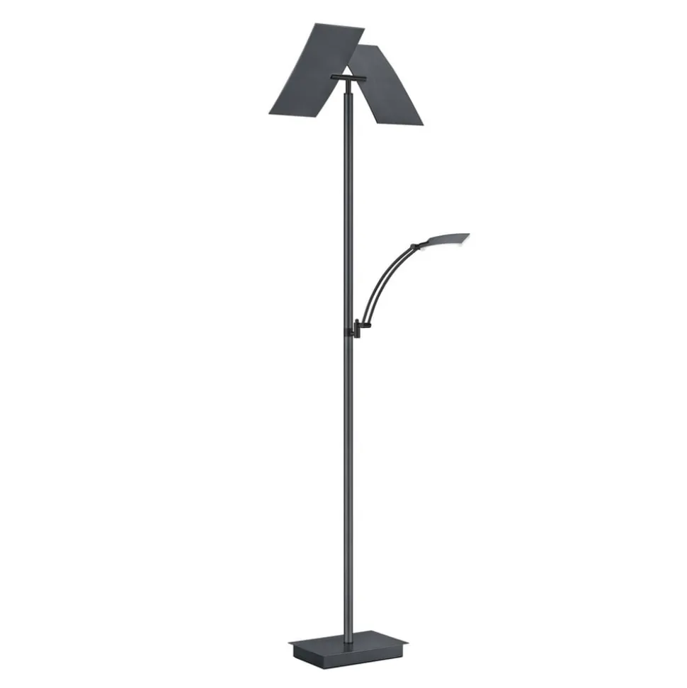 LED-gulvlampe Andy, 3 lyskilder, antracit, CCT, dæmper