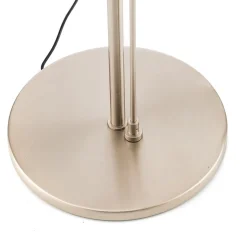 LED-gulvlampe Carl, nikkelfarvet, justerbar, dæmpbar