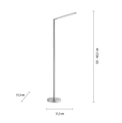 LED-gulvlampe Dawda med lysdæmper, stål