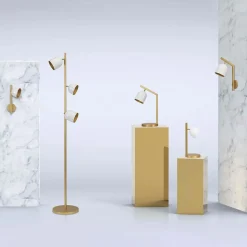 LED-gulvlampe Dome hvid