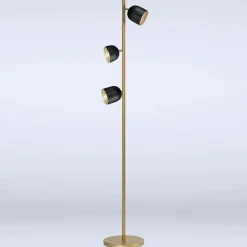 LED-gulvlampe Dome sort