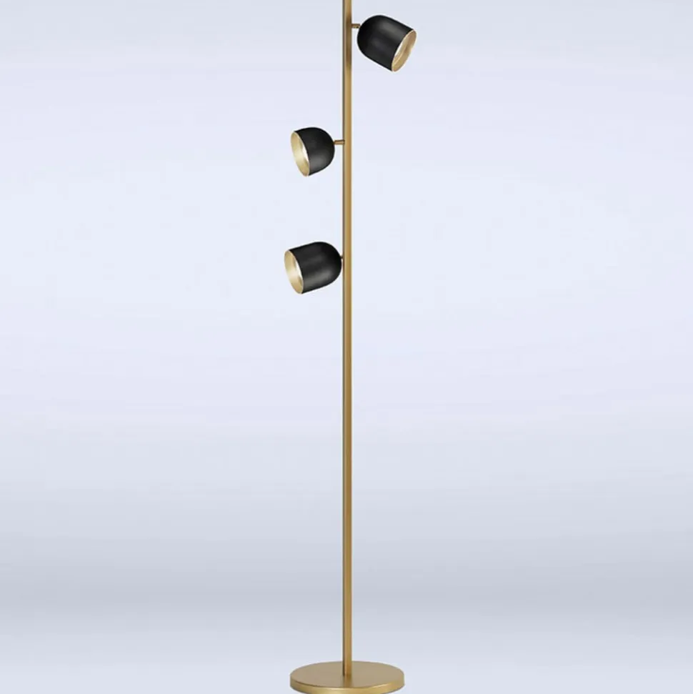 LED-gulvlampe Dome sort