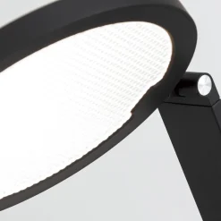 LED-gulvlampe Fati, højde 136 cm, sort, aluminium, dæmper