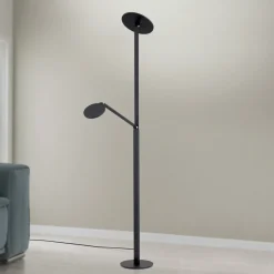 LED-gulvlampe Fati, højde 181 cm, aluminium, læselampe, dæmper, CCT