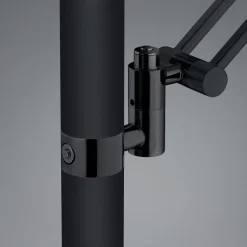 LED-gulvlampe Findus, 2 lyskilder, sort