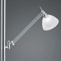 LED-gulvlampe Findus, 2 lyskilder, nikkel