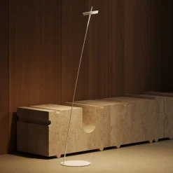 LED-gulvlampe Mahina, hvid, højde 130 cm, metal, CCT