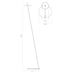 LED-gulvlampe Mahina, hvid, højde 130 cm, metal, CCT