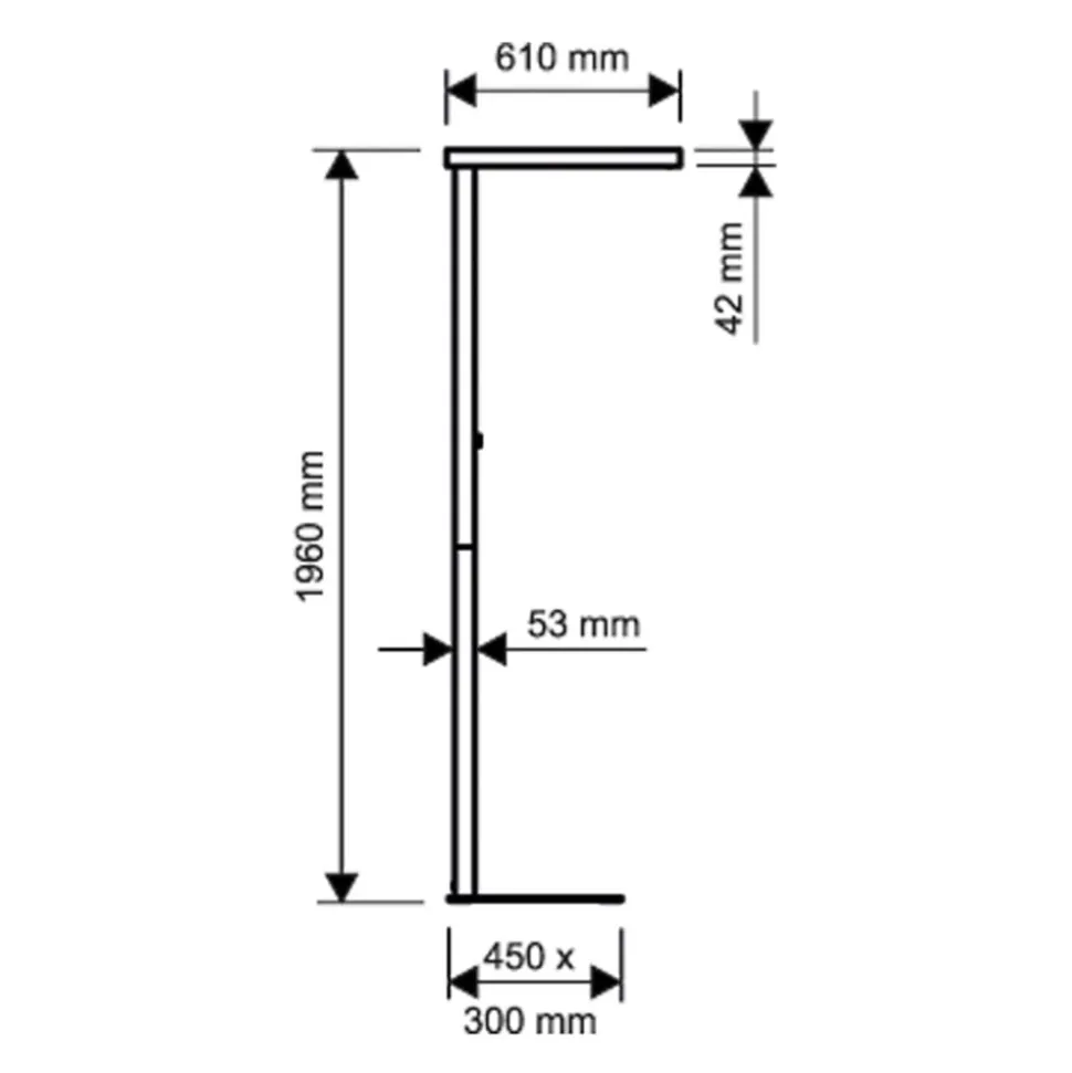 LED-gulvlampe MAULjuvis, hvid, 196 cm, fod, dæmpbar