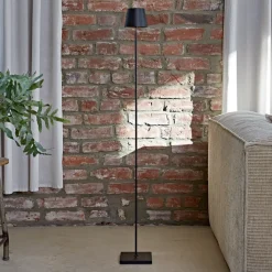 LED-gulvlampe Nuindie IP54 120 cm rund USB-C sort