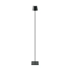 LED-gulvlampe Nuindie IP54 120 cm rund USB-C sort