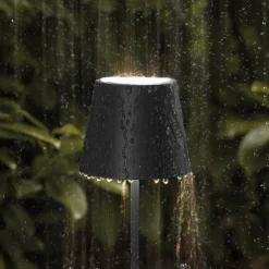 LED-gulvlampe Nuindie IP54 120 cm rund USB-C sort