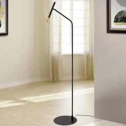 LED-gulvlampe Odeon, højde 147 cm, metal