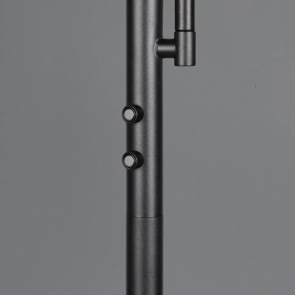 LED-gulvlampe Palermo, sort mat, fjernbetjening, hukommelse