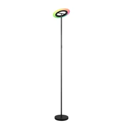 LED-gulvlampe Samba, højde 175 cm, sort, CCT, RGB