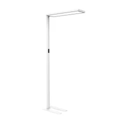 LED-gulvlampe til kontor MAULsenja, hvid, sensor, højde 196 cm