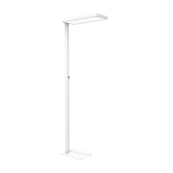 LED-gulvlampe til kontor MAULjura, hvid, aluminium, 196,5 cm, 4000 K