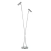 LED-gulvlampe Tom Pro, mat nikkel, 2 lyskilder, CCT, dæmper
