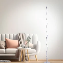 LED-gulvlampe Wave 3.000K 120 cm stål
