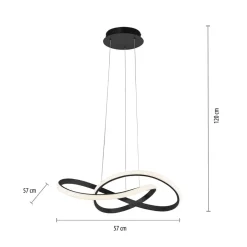 LED-hængelampe Maria, dæmpbar, sort