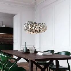 LED-hængelampe Narisa 47 cm blankt krom