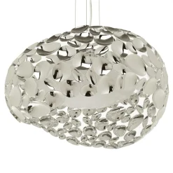 LED-hængelampe Narisa 47 cm blankt krom