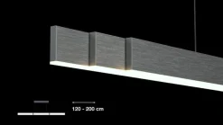 LED-hængelampe PURE Moto-Rise, eg/sort perle, aluminium, CCT