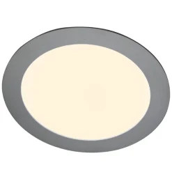 LED-indbygningspanel Justus, Ø 14,5 cm, sølv, IP44