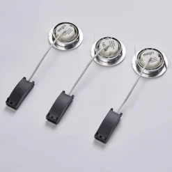 LED-indbygningsspot Andrej, rund, aluminium, sæt med 3 stk