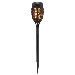 LED-lampe med jordspyd 33536-3, lygte, sort, sæt med 3 stk