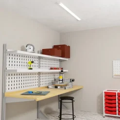 LED-loftlampe Batten, længde 120 cm, aluminium, hvid, 4.000 K