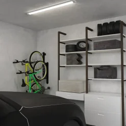 LED-loftlampe Batten, længde 120 cm, aluminium, hvid, 4.000 K