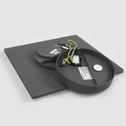 LED-loftlampe Henni, IP65, sensor, 30x30 cm, antracit