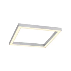 LED-loftlampe PURE Lines, 55 x 55 cm, sølv, CCT, fjernbetjening