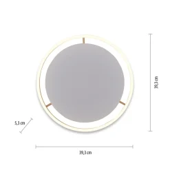LED-loftlampe Ritus, Ø 39,3 cm, mat messing