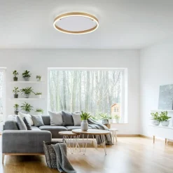 LED-loftlampe Ritus, Ø 39,3 cm, mat messing