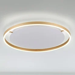 LED-loftlampe Ritus, Ø 58,5 cm, mat messing
